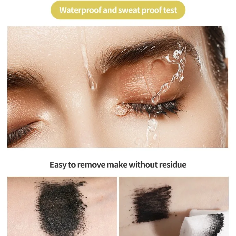 섬유 속눈썹 마스카라 듀얼 엔디드 2 in 1 방수 번짐 방지 길이 연장 및 볼륨 증가 자연스러운 속눈썹 연장 하루 종일 착용