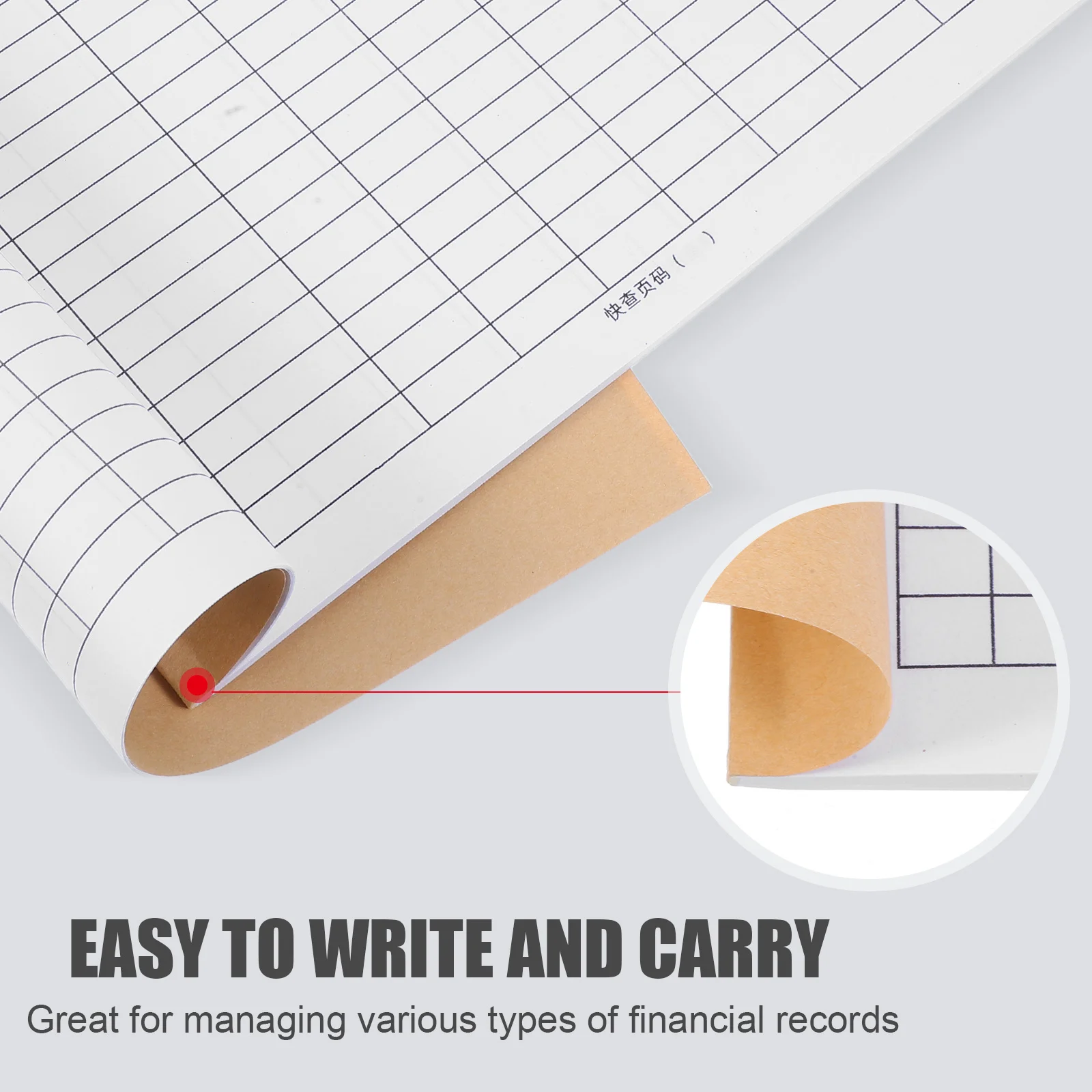 Versatile Accounting Ledger Notebook Blank Grid Layout for Office Warehouse School Home Financial Record Keeping