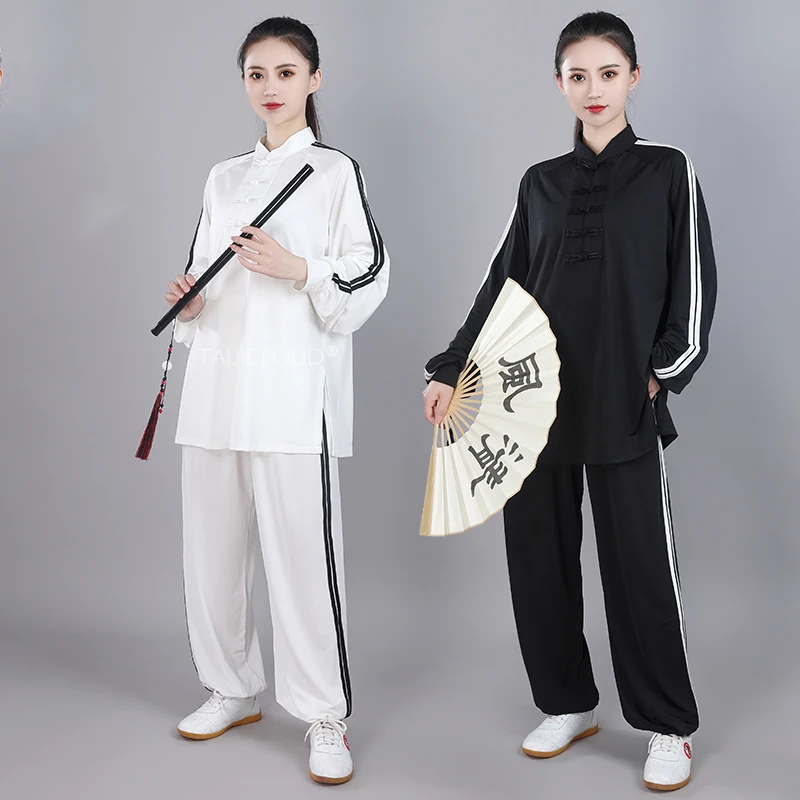 Milk Silk Tai Chi Suit - Premium Spring Summer Kung Fu Wear, Breathable & Stretchy Performance Uniform for Men & Women
