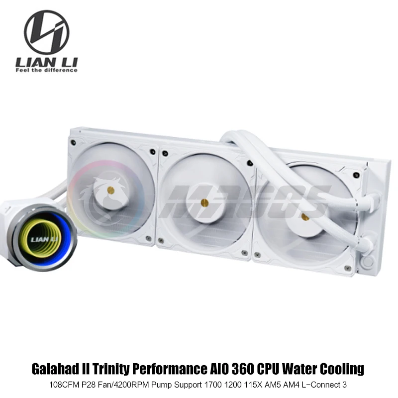 Galahad II Trinity Performance AM5 CPU Watercooler AIO 108CFM P28 Fan/4200RPM Pump Support 1700 1200 115X AM5 AM4 L-Connect 3