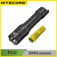 NITECORE P23i USB-C Rechargeable Tactical Flashlight 3000Lumens Dual Tail switches 6 Lighting Modes Include NL2150HPi Battery