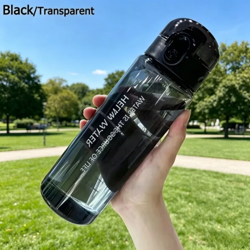 Sportliche Transparente Wasserflasche Tragbare Fitness-Reiseflasche Klare Auslaufsichere Trinkflasche Mattierte Flasche 780ml