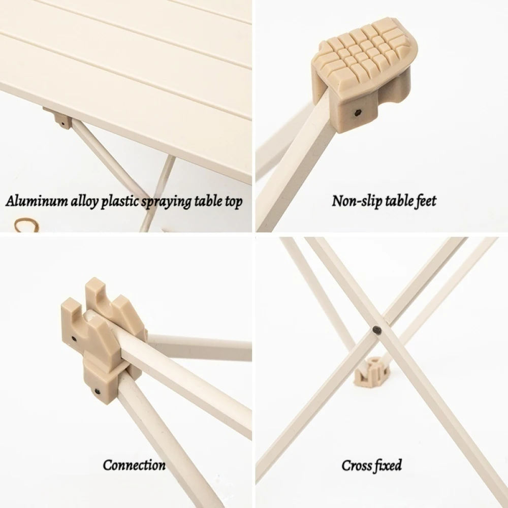 Ultralekki składany stół kempingowy Przenośne biurko do jadalni na świeżym powietrzu Piknik Grill Stół rekreacyjny Meble do przechowywania na zewnątrz Stoły