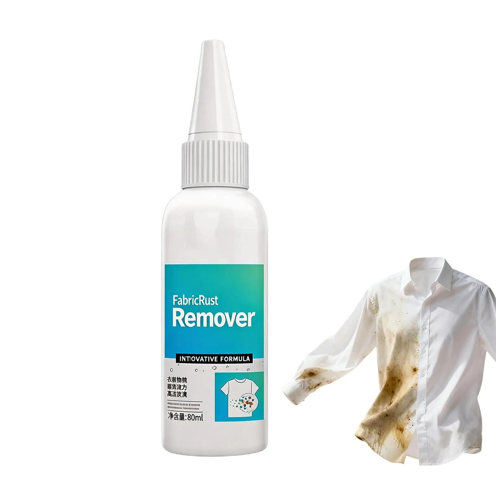 Fabric Rust Remover Clothes 80ml Instant Dissolved Eraser Scrubber Rust Stain Remover Spray For Carpet Shoes Pants Jeans Coat