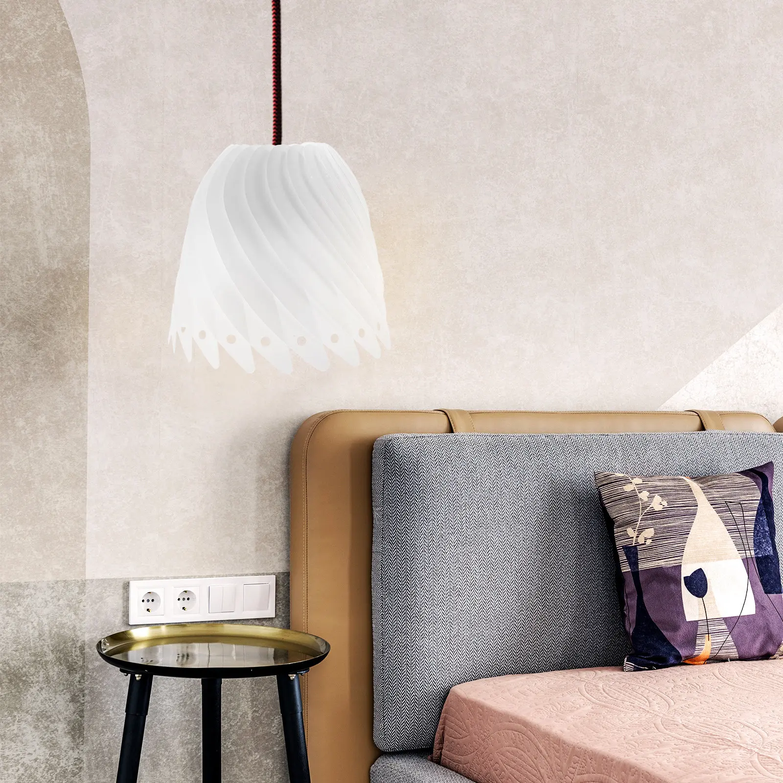 Plastic Lamp Shade Simple Stable Structure Eye Protection Warm Ambient Light for Home Restaurant Decor Pendant Light Lampshade