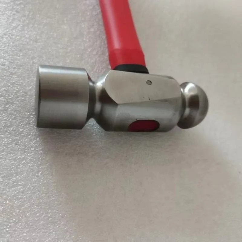 Martello a testa sferica non magnetico per utensili in titanio da 1 libbra con manico in fibra di vetro