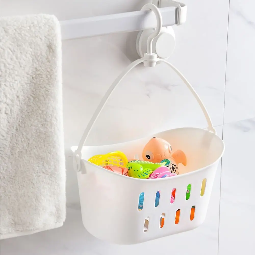Portable Storage Basket Bathroom Hanging Drain Wash Bath Basket Creative Toiletry Box Shower Basket Bedroom Corner Organizer