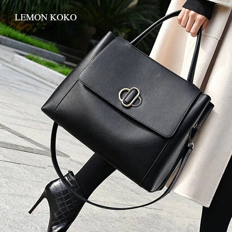 LEMON KOKO Handbag New Simple and Fashionable Women's Bag High-end Light Luxury Commuter Bag Business Large-capacity Tote Bag