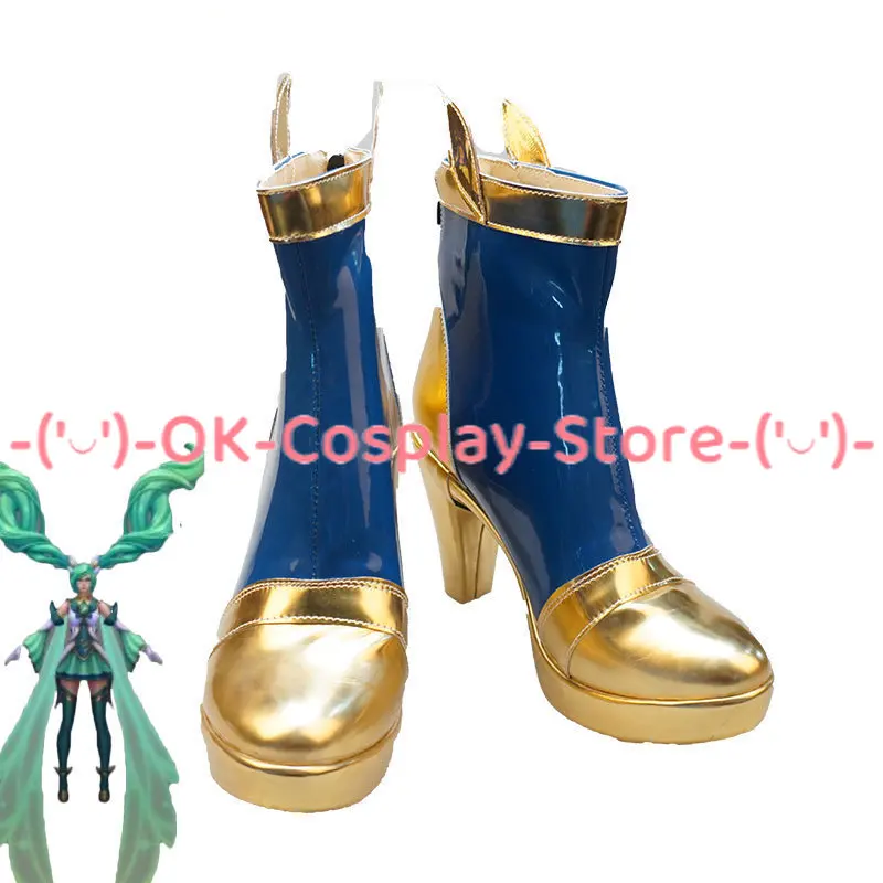 

Sona Buvelle Cosplay Shoes LOL Star Guardian Cosplay PU Shoes Halloween Carnival Boots Cosplay Props Custom Made