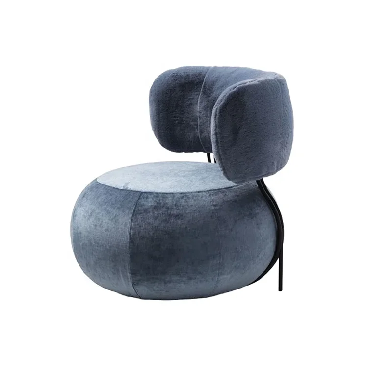 nordic luxury soft cushion coffee shop home furniture living room velvet fabric leisure chair