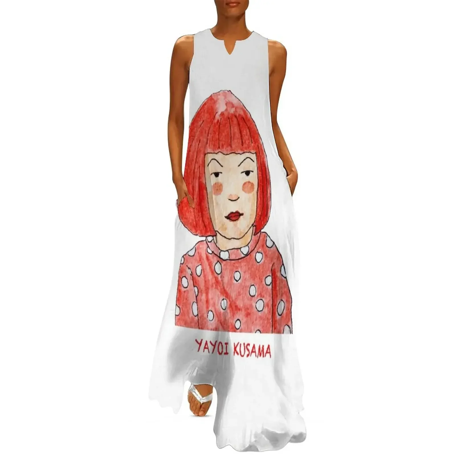 

YAYOI KUSAMA - Fanart Long Dress beach outfits for women summer women's suit Women's clothing dress summer 2025 women Dress