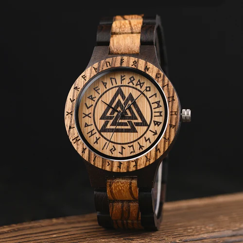 BOBO BIRD reloj vikingo para hombre, pulsera informal a la moda, con embalaje de caja de regalo