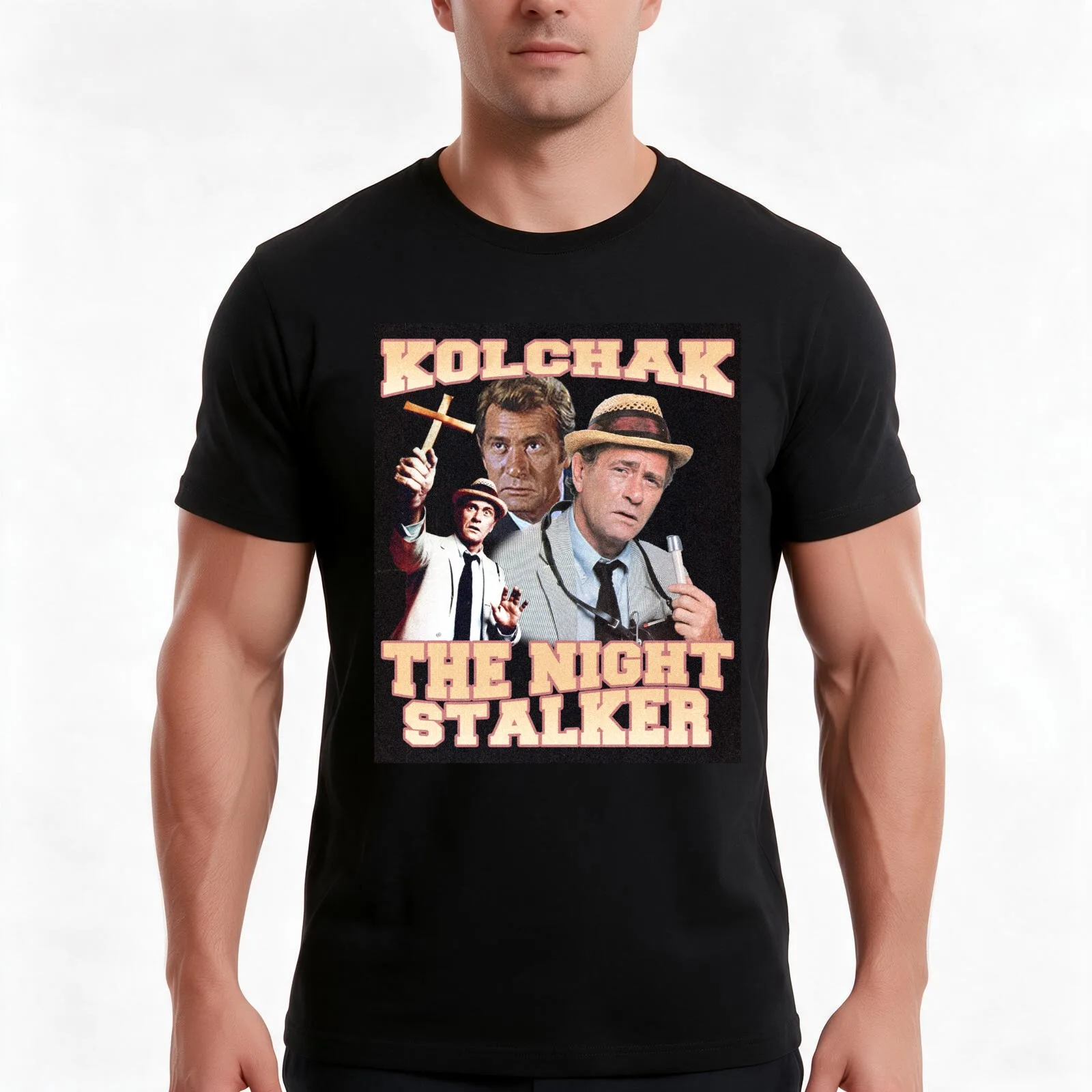 Kolchak Night Stalker - vintage T-Shirt Summer Casual Cotton Tee Oversized Streetwear Tops Vintage Graphic Print 100% Cotton