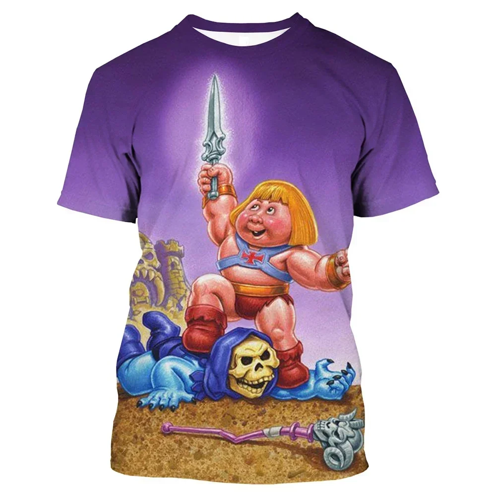 Funny Cartoon Garbage Pail Kids T Shirt Men Women 3D Print Short Sleeve Harajuku Style Streetwear Tops  Oversized T Shirt