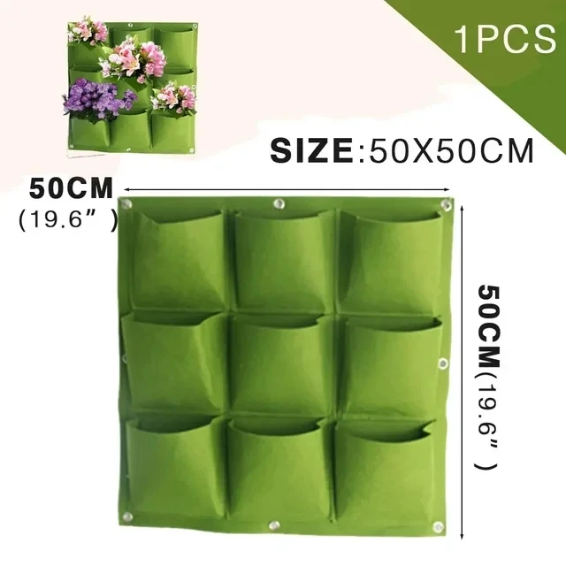 NIEUWE Muur Hangende Zakken Plantzakken Bloempot Huis Tuin Grow Bag Tuin Planter Verticale Suculentas Plant Pot Home Decor