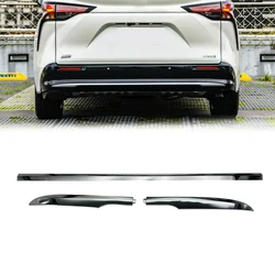 Car Rear Trunk Bumper Bottom Cover Trim For Toyota Sienna 2021 2022 2023 2024 Chrome Tailgate Boot Molding Strip Accessories