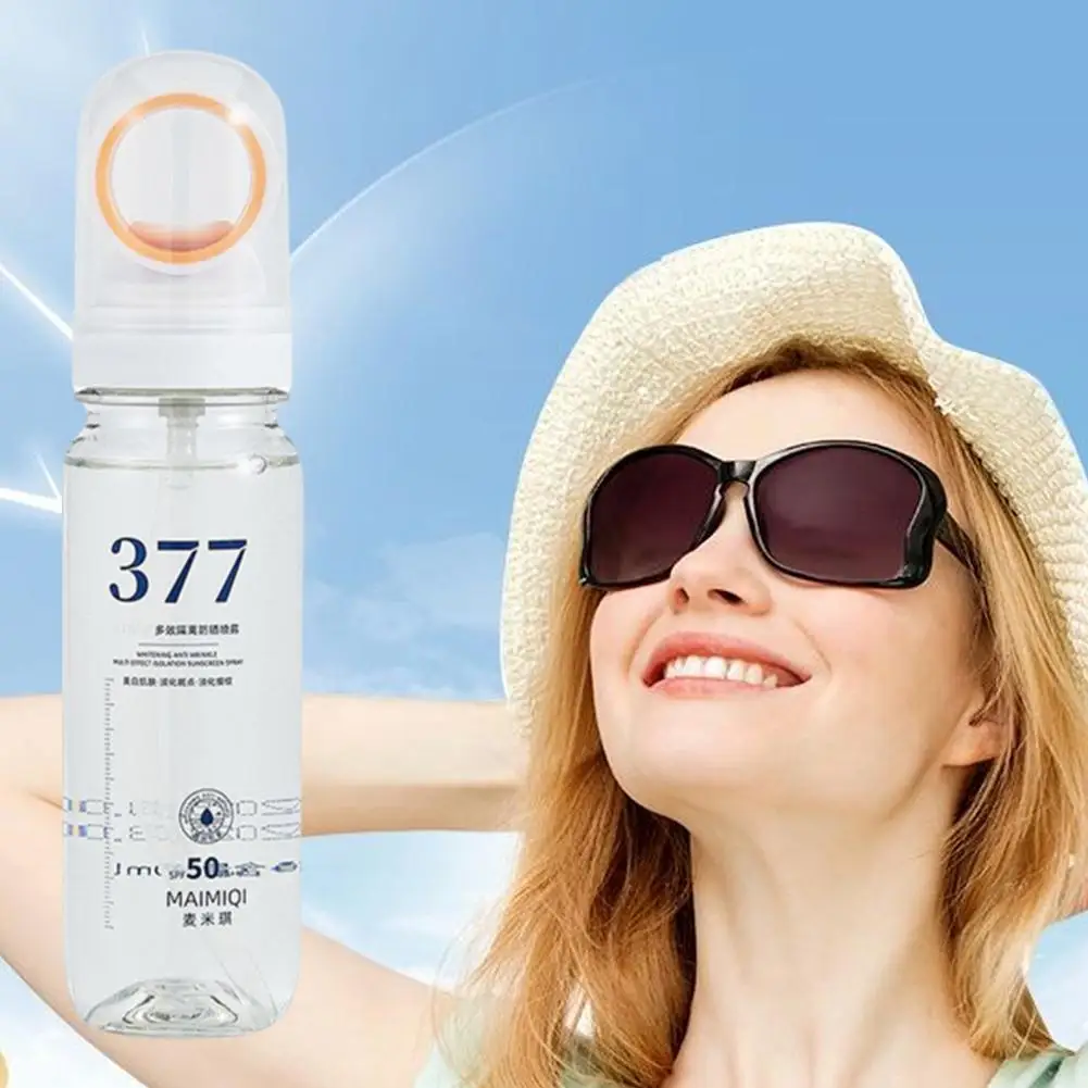 377 Sunscreen Spray SPF50+ Anti-aging Anti Wrinkle Moisturizing Whitening Sunscreen Spray Facial Body Neck Skin Care Spray 2026