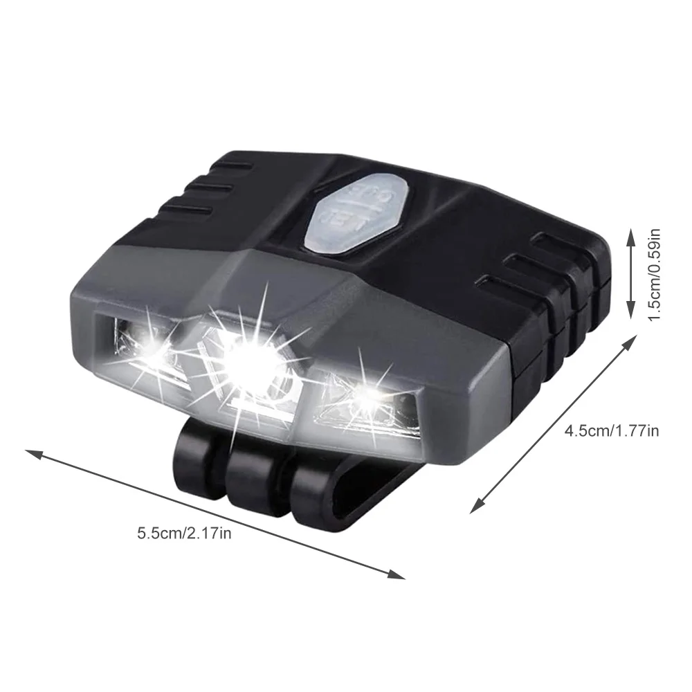 Ultra Bright Mini Rechargeable Head Lamp LED Clip on Cap Light Waterproof Hat Light Flashlight Headlamp for Fishing Camp