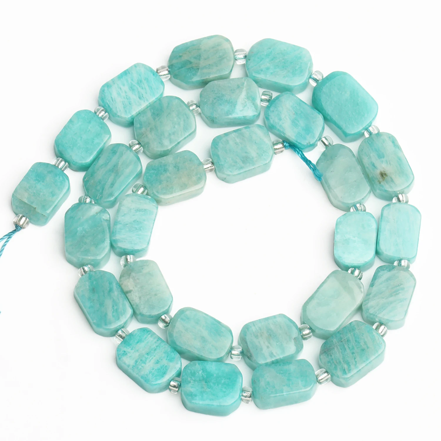 8x12mm Rectangle Shape Beads Natural Amazonite Stone Beads for Jewelry Making Diy Bracelet Necklace Beading Accessories