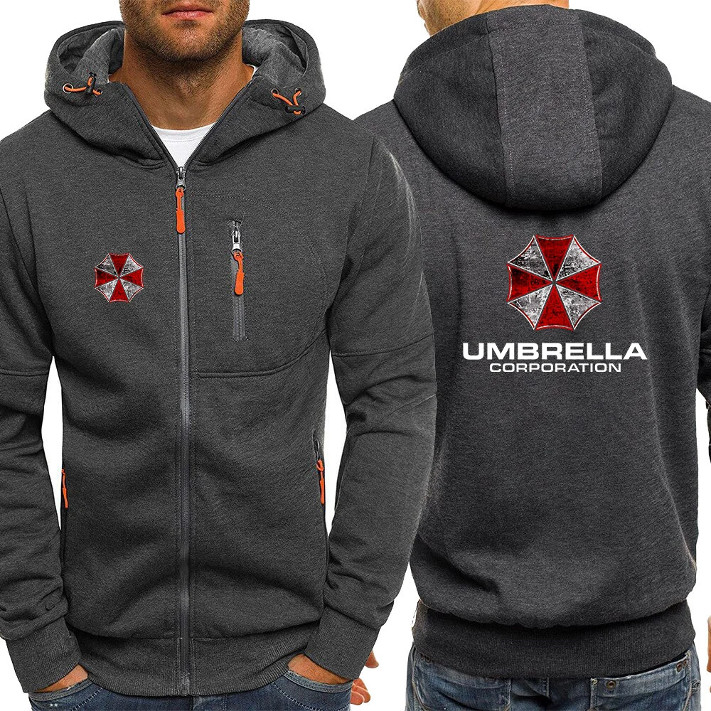2025 primavera e outono masculino premium cardigan hoodies casaco guarda-chuva corporação logotipo gráfico impressão diária jaqueta de cor sólida