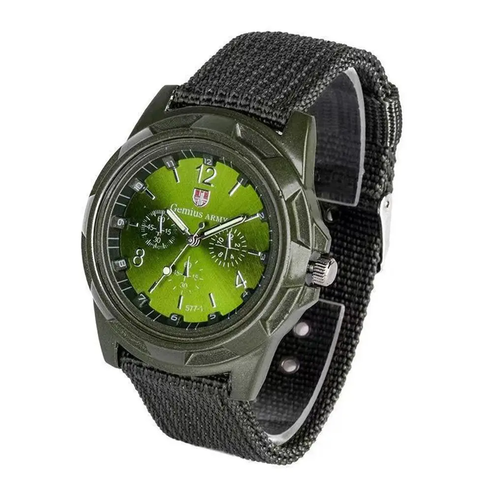 Nylon Braided Strap Gemius Swift Watch Night Light Woven Band Sports Watch Nylon Band Swiss Quartz Wristwatch Casual Wear