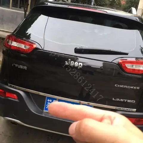 스테인레스 스틸 뒷 트렁크 뚜껑 커버 트림 테일 게이트 도어 커버 트림 Jeep Cherokee 2014 -2019 2022 몰딩 장식 스트립