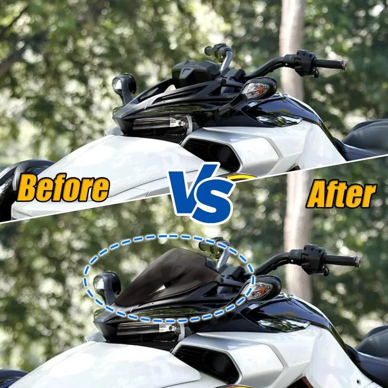 

For Can Am Spyder F3 F3-S 2015-2024 Gauge Spoiler Smoked Gauge Shield Support Gauge Spoiler Cover Accessories