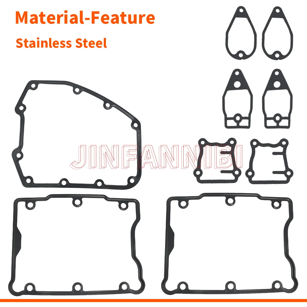 Rocker Box punteria coperchio guarnizione di scarico anello di tenuta Kit Set per Harley TWIN CAM ROAD KING 1999-2000 2001 2002-2006 SOFTAIL FAT BOY