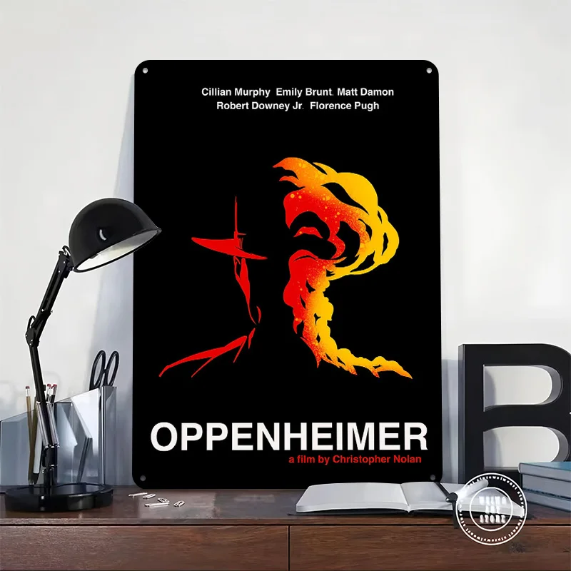 Oppenheimer Printed Poster Customized Retro Wall Art Vintage Metal Tin Signs for Home Bedroom Decoration Aesthetic Desk Decor