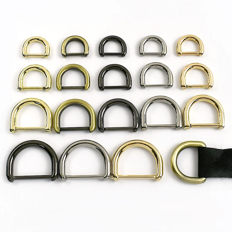 

10Pcs 13-25mm Detachable D Rings for Bags Metal Buckles Webbing Belt Buckle Dog Leash Hanging Ring Keyring Hook Carabiner Clips