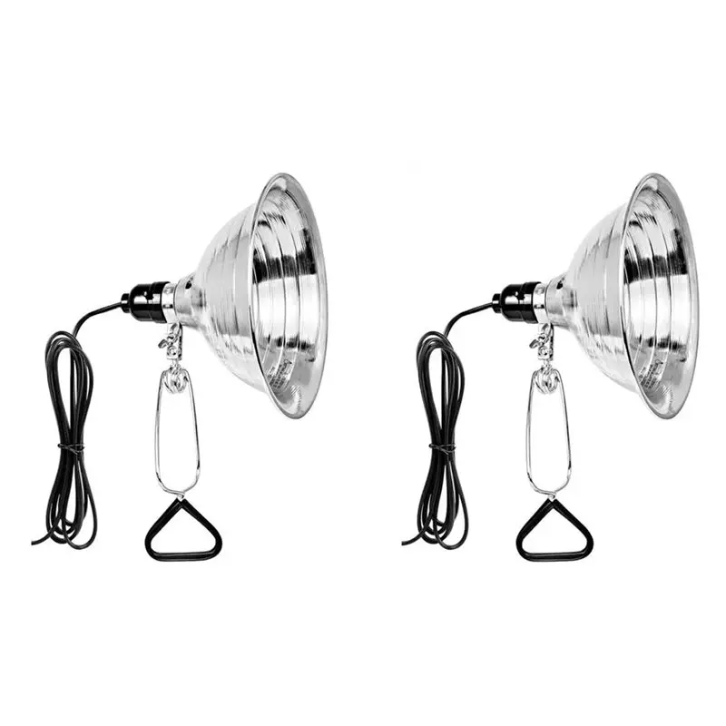 

【EFFICIENT 】Reptile For Pet Lampshade Clamp Lamp Reflector 8.5 Inch Adjustable Aluminum Heating Light For Pet Terrariums