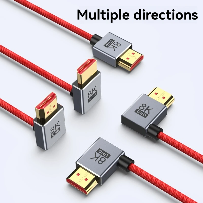 8k ColorExtreme HDMI-kompatybilny przewód sprężynowy z kolankiem, fotograficzny stabilizator do aparatu cyfrowego z wymiennymi obiektywami, monitor astro 4k — zdjęcie produktu 2