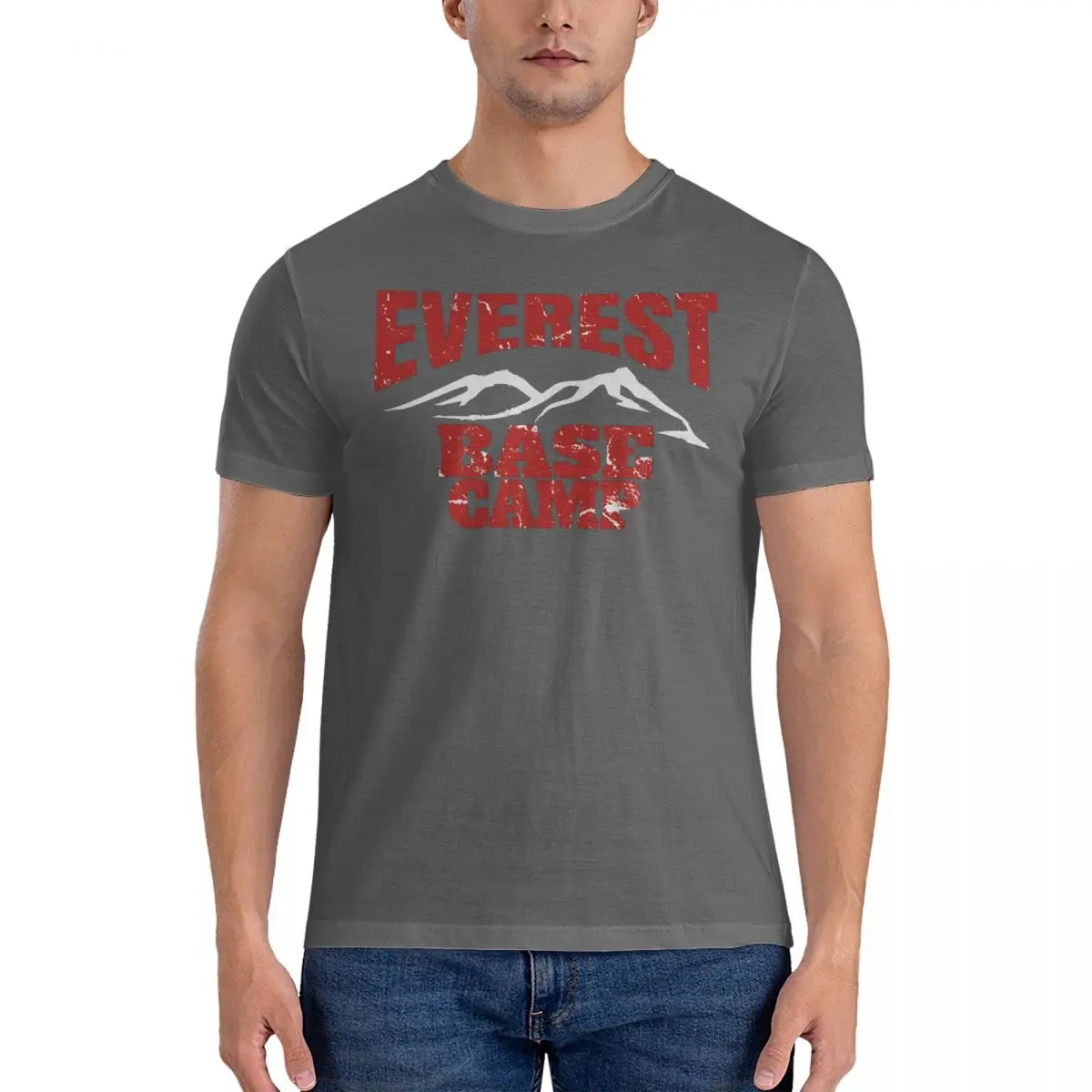 Men's Brave Adventurer T Shirt Mount everest Cotton Clothes Vintage Short Sleeve O Neck Tees 4XL 5XL T-Shirt