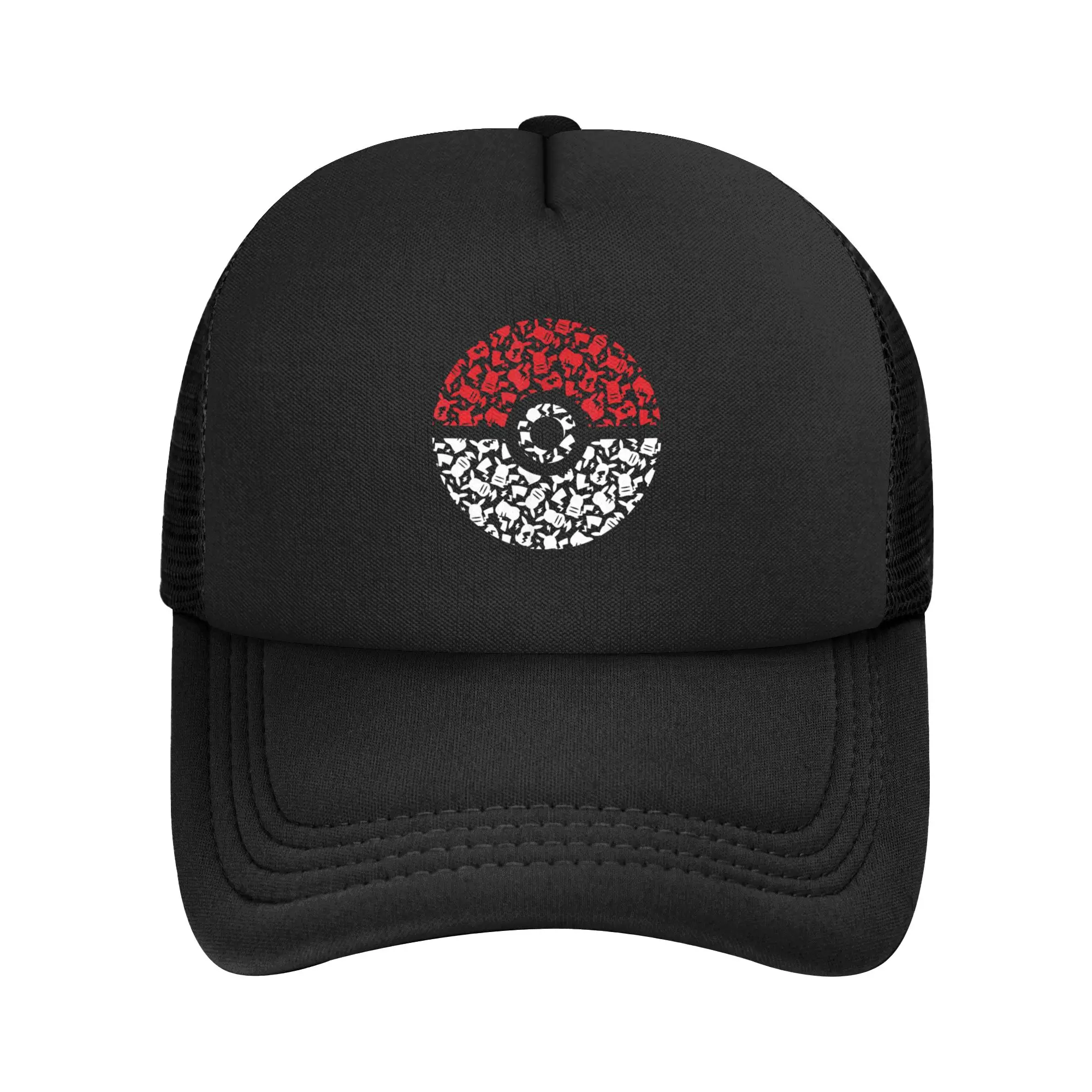 Pikachu Pokeball Mesh Baseball Cap Unisex Fitted Sun Hat Pok