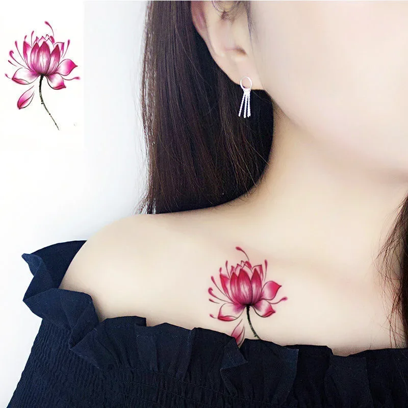 Y2K Tattoo Stickers for Women Girls Rose Flower Butterfly Decoration Body Stickers Classroom School Prizes for Students