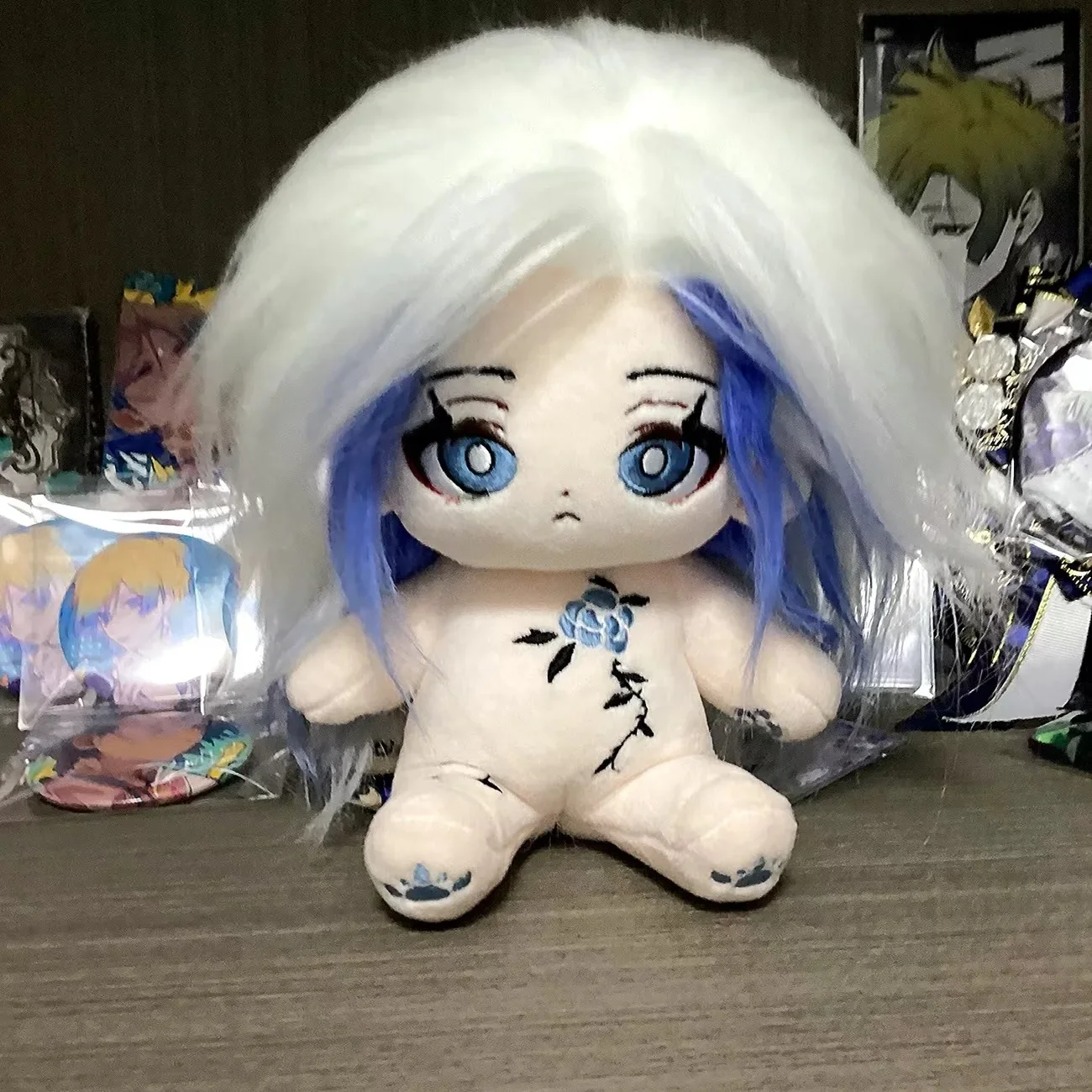 20ซม.อะนิเมะสีฟ้าล็อคหล่อKaiser Michel Caesarตุ๊กตาหุ่นของเล่นสําหรับเด็กผู้ใหญ่สะสมPlush Dress-Upผ้าฝ้ายตุ๊กตาของขวัญ