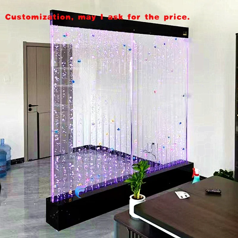 

На заказ.Современное украшение для дома на заказ, светодиодная пузырьковая стена, 16-цветная акриловая панель, настенная перегородка, перегородка для комнаты