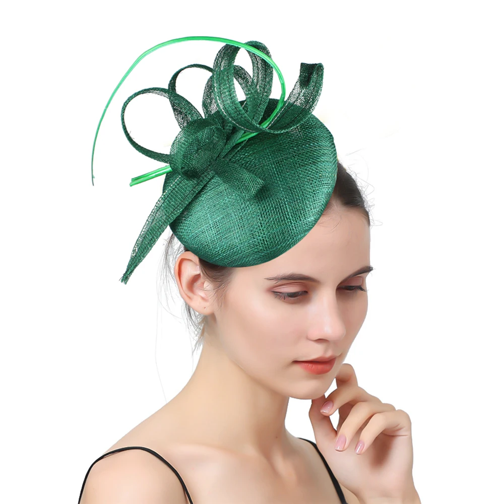 Womens High Quality Sinamay Big Bow Fascinators Hat Wedding Derby Fashion Millinery Headwear Hair Accessory For Church Cocktail