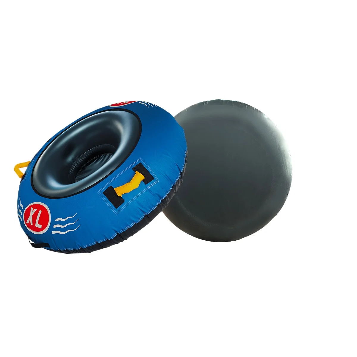 Snow tube, foldable, portable, inflatable, soft bottom, Oxford cloth cover, antifreeze and thickened, PVC inner tube