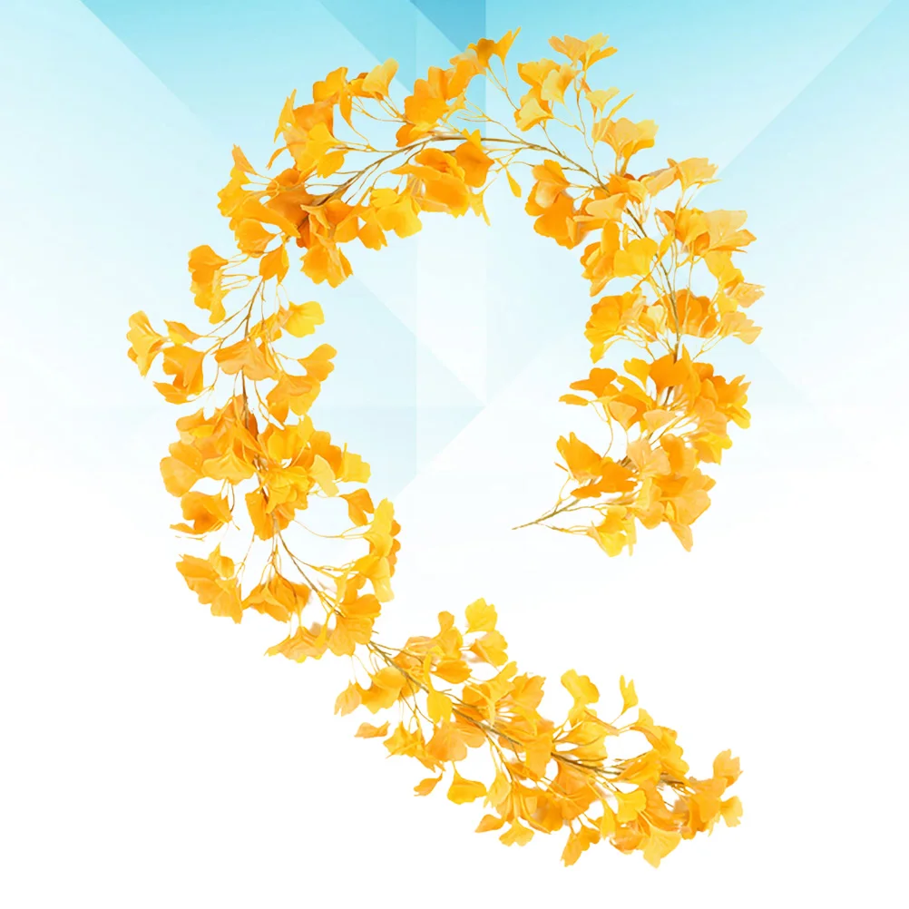 

2M Artificial Rattan Vine Ginkgo Leaf Garland Special DIY Ornaments Art Craft Suitable for Various Home Office Decor