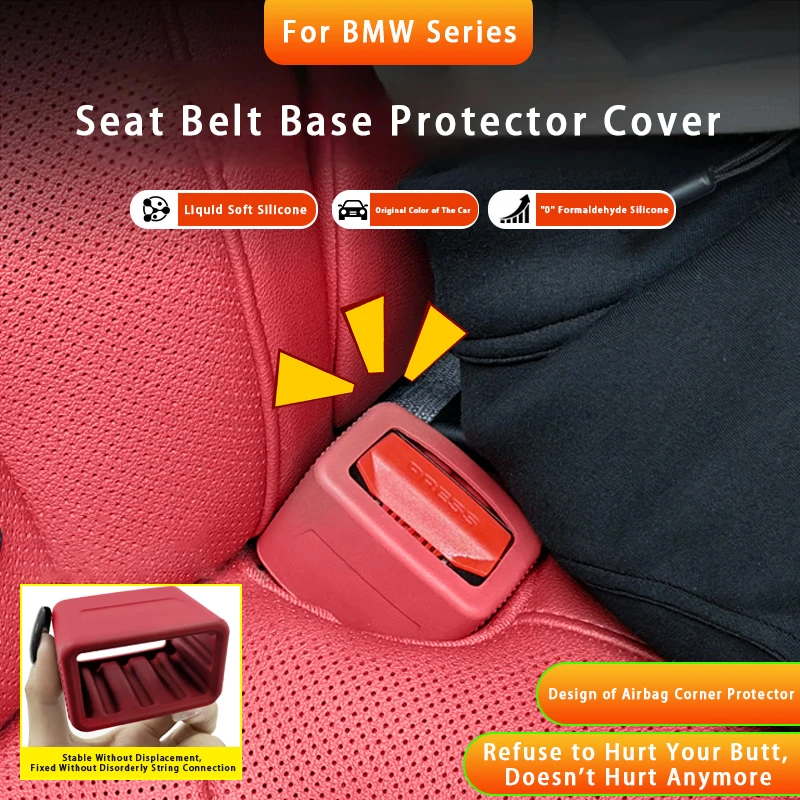

Car Seat Belt Buckle Cover Anti Scratch Seatbelt Button Protector Cover Interior Accessories For BMW 1234567 Series X1X2X3X4X5X6