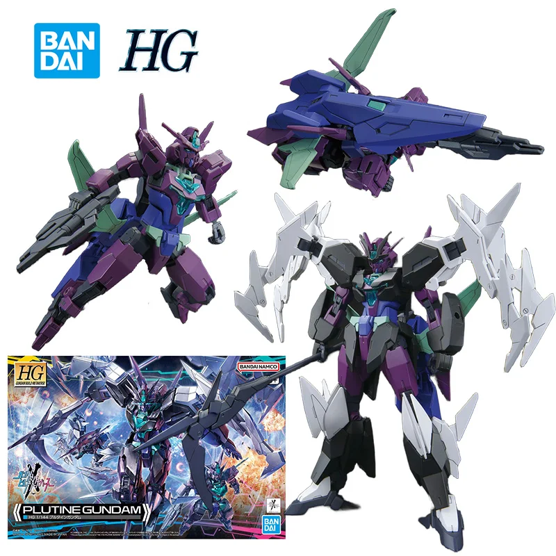 Bandai HG 1/144 Plutine Gundam 14Cm Anime Original Action Figure Model Kit Assemble Toy Birthday Gift Collection