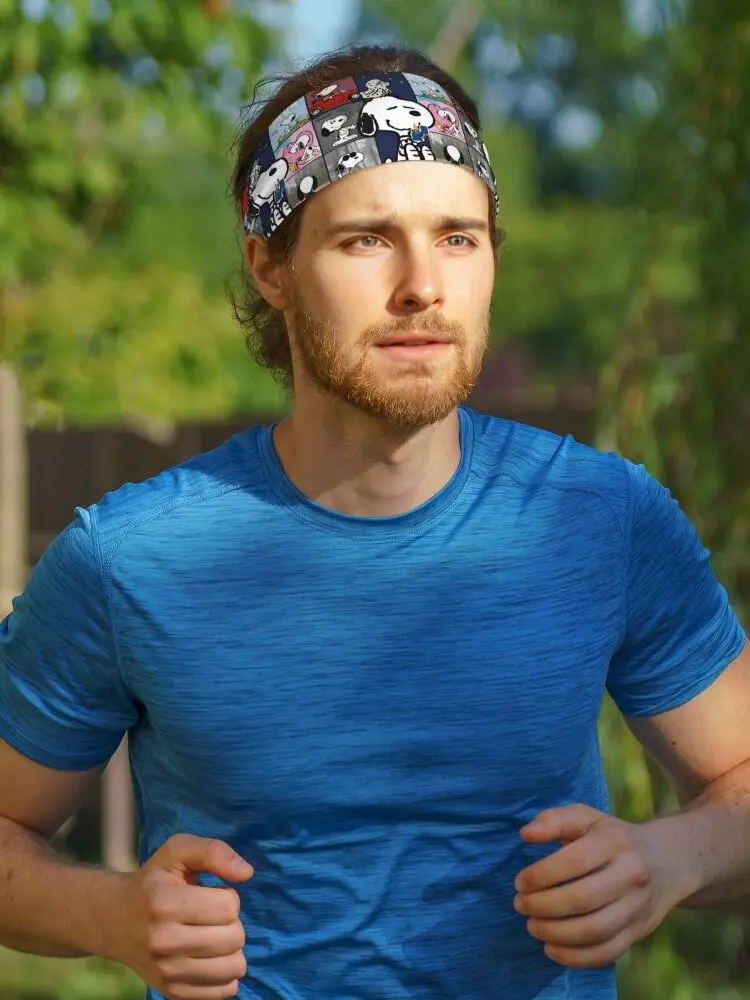 AliExpress MINISO Snoopy Running Headbands for Men Women Moisture Wicking Peanuts Comic Lover Sports Sweatbands Sweat Bands for Yoga Dance Cycling