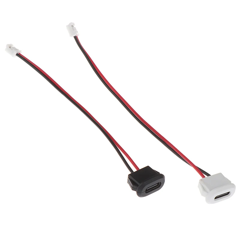 2Pin Type USB-C Étanche USB Connecteur Direct Compression Femelle Base Socket Charge Wild Avec Fil De Soudage
