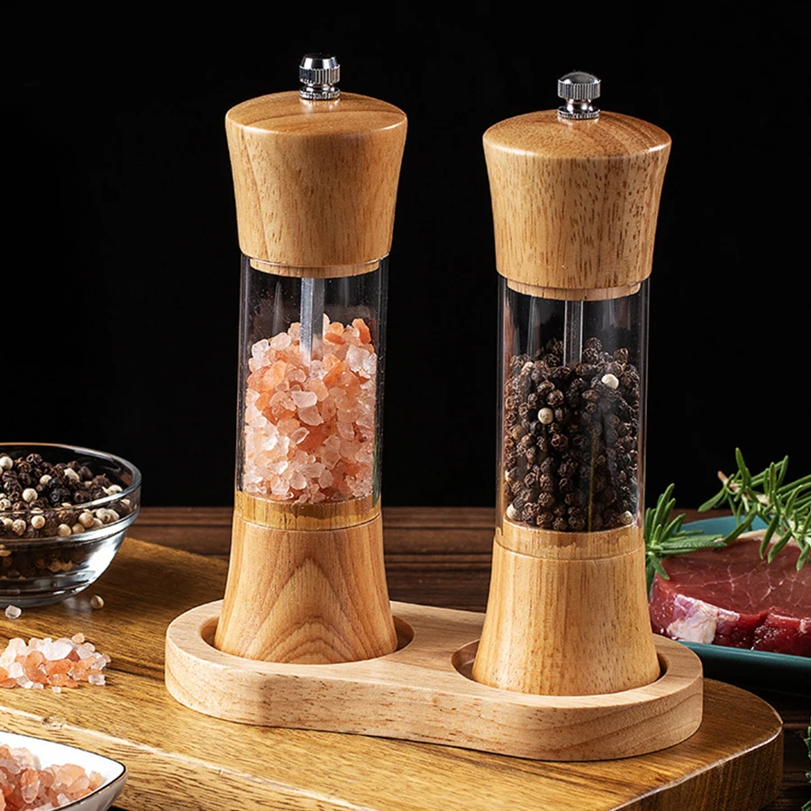 1PC-Acrylic pepper mill manual ceramic core acrylic pepper sea salt multipurpose grinder household kitchen tool
