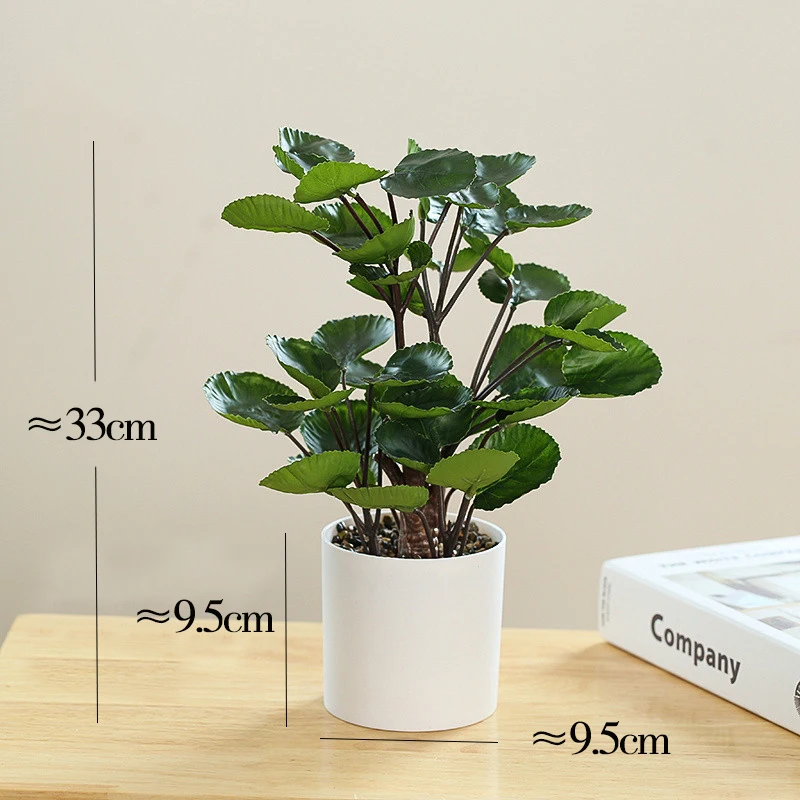 33-52cm Fake Potted Tree Artificial Bamboo Plants Bonsai Silk Leaves Tropical Monstera Desktop Crafts For Home Office Decor Gift