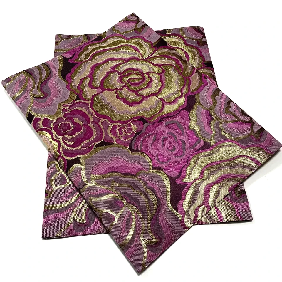 

Easy-to-Style 3D Floral Gele Set 2pcs - 2.5 Yards African Headwrap & Ipele for Women, Wedding Party,Special Occasion TXH-15-3