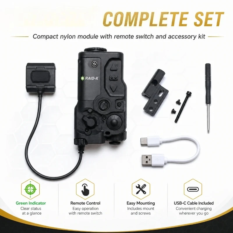 Nylon Protective Housing Adjustable Alignment Unit With Mounting Bracket Screwdriver Type‑C Charging Cable Kit