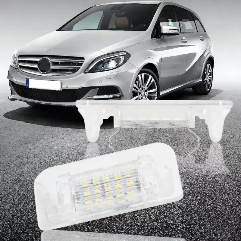 

2pcs for Mercedes Benz B-Class W242 W246 2011-2016 2017 2018 2019 Error Free 15SMD White LED Number License Plate Light Lamps