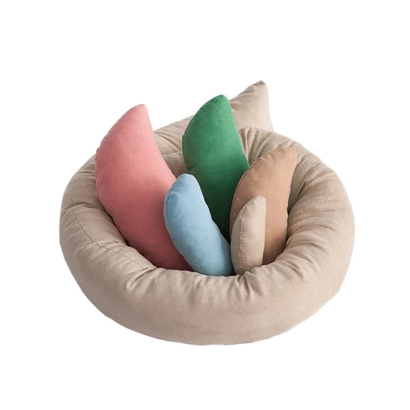 

6x Multicolor Baby Pose Auxiliary Photo Pillow Posing Pillow Ring Pillow Round Donut Pillow Decorations